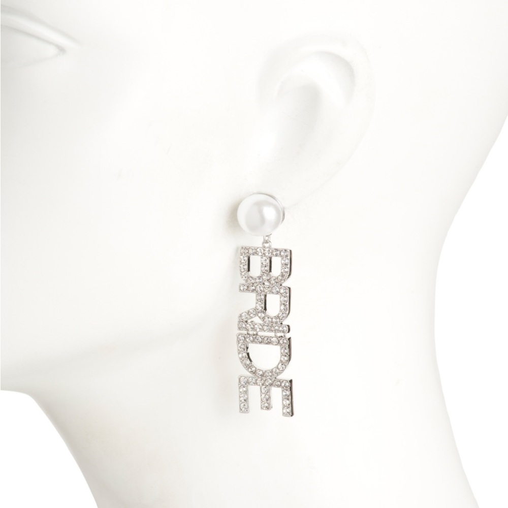 HP!! NWT Kleinfeld Pavé BRIDE Statement Drop Earrings - Picture 3 of 6